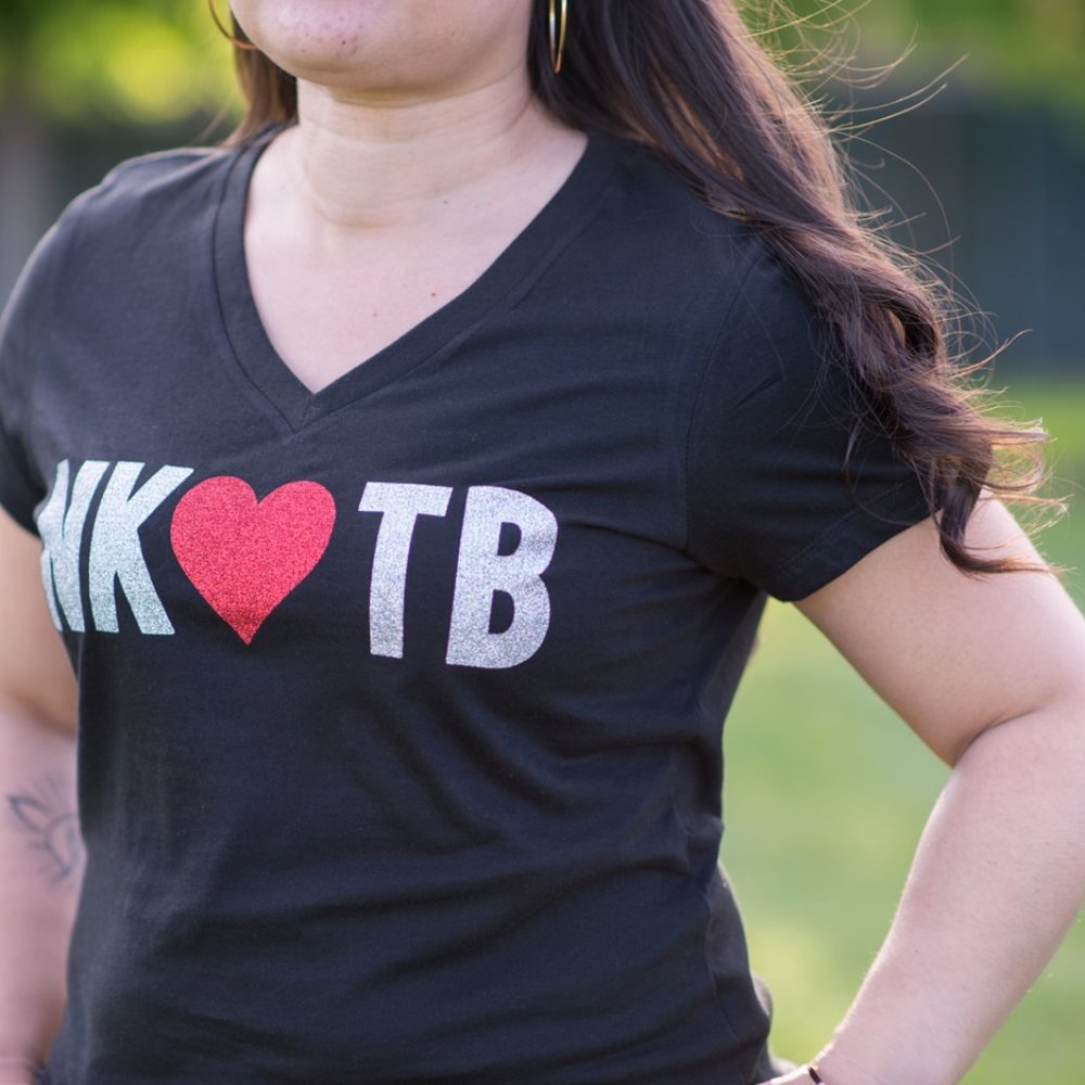 NKOTB, New Kids on the Block Glitter V-Neck Shirt, Women's Concert Tee, Donnie